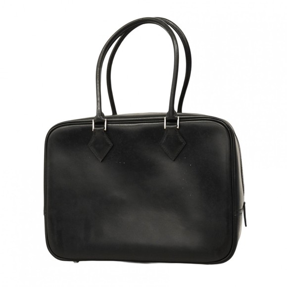 Hermes Hermès Plume 28 Handbag in Black Box Calf Leather with F Stamp for Women - Picture 1 of 14
